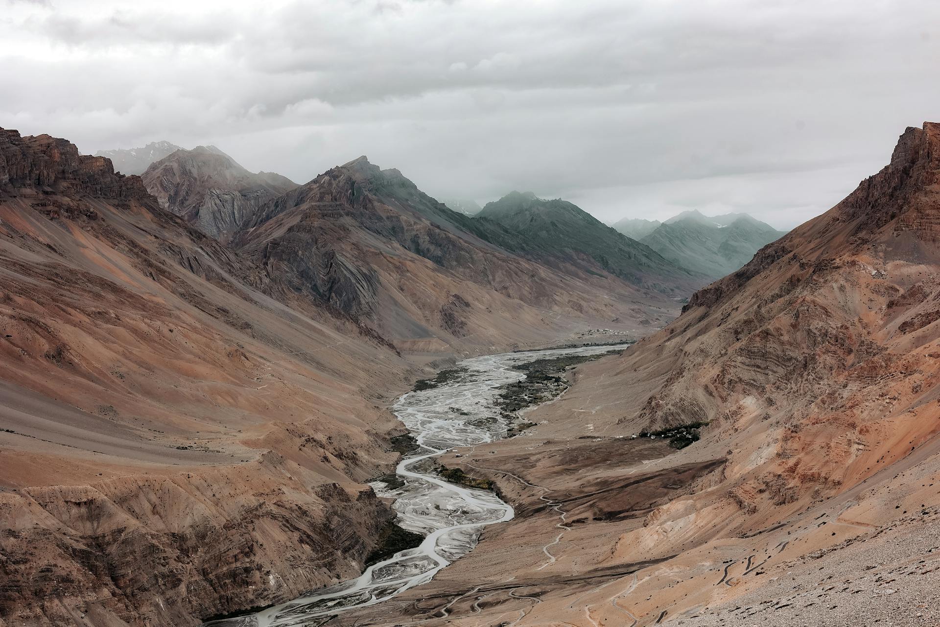 Majestic mountains of Spiti Valley in Himachal Pradesh along the famous Delhi to Spiti Valley road trip route